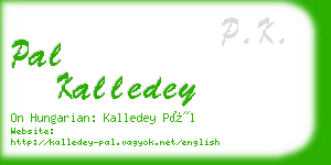 pal kalledey business card